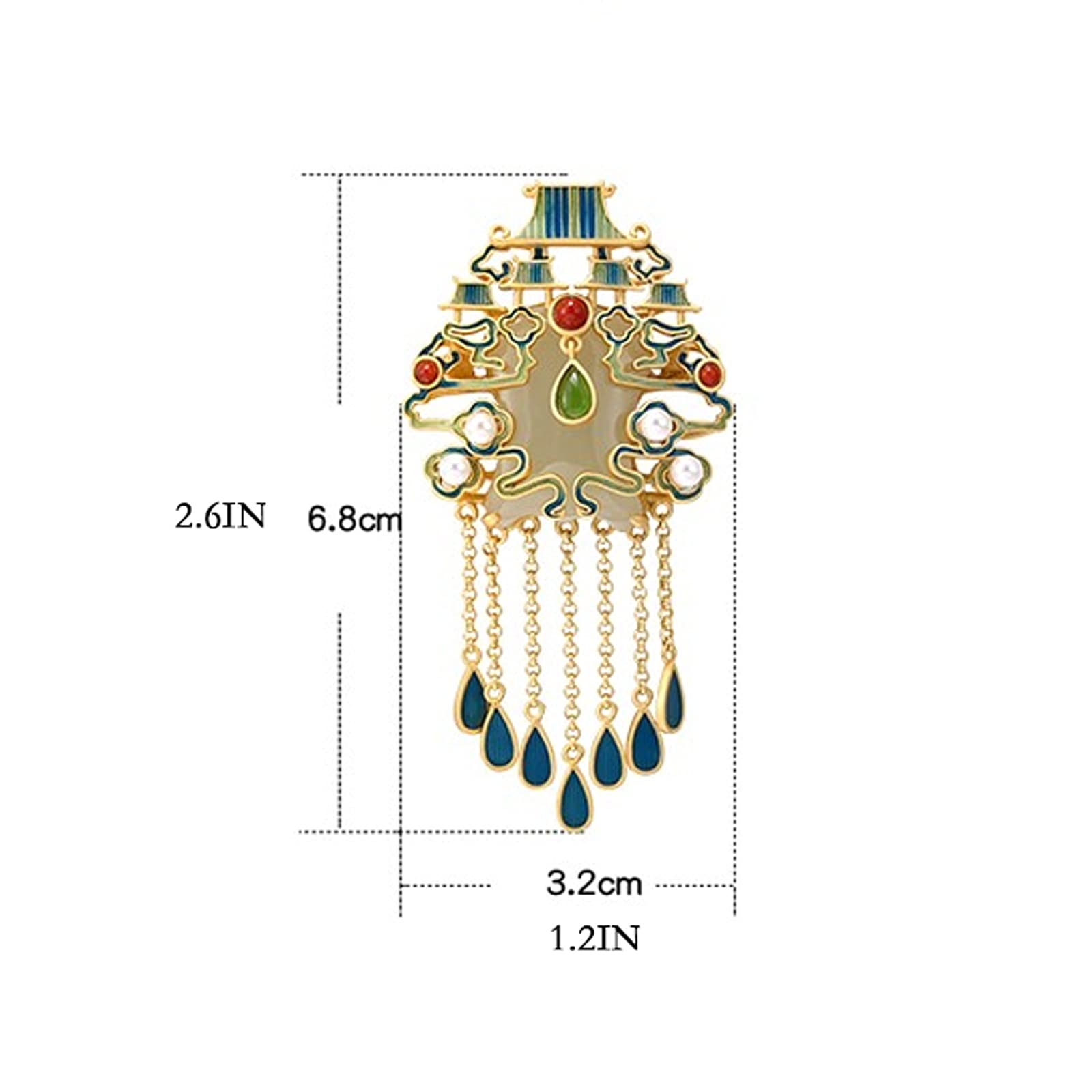 Brosche Frauen Klassische Brosche Hetian Yu Elegante Damen Corsage Accessoires Cheongsam Hanfu Mantel Mantel Pin geliebten Menschen Broschen & Anstecknadeln