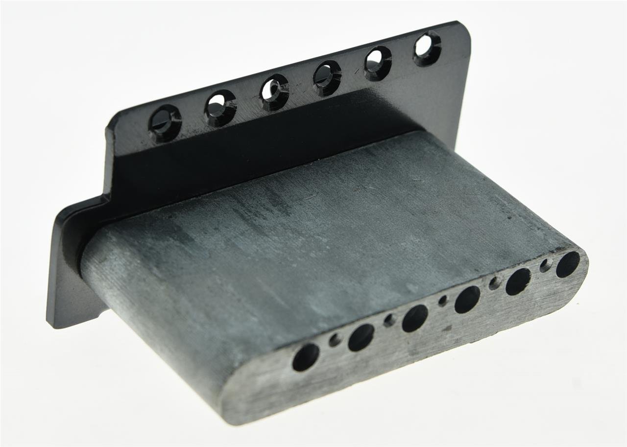 KAISH Black Vintage ST Strat Guitar Trem Tremolo Bridge Full Size Block Bent Saddles - Image 4