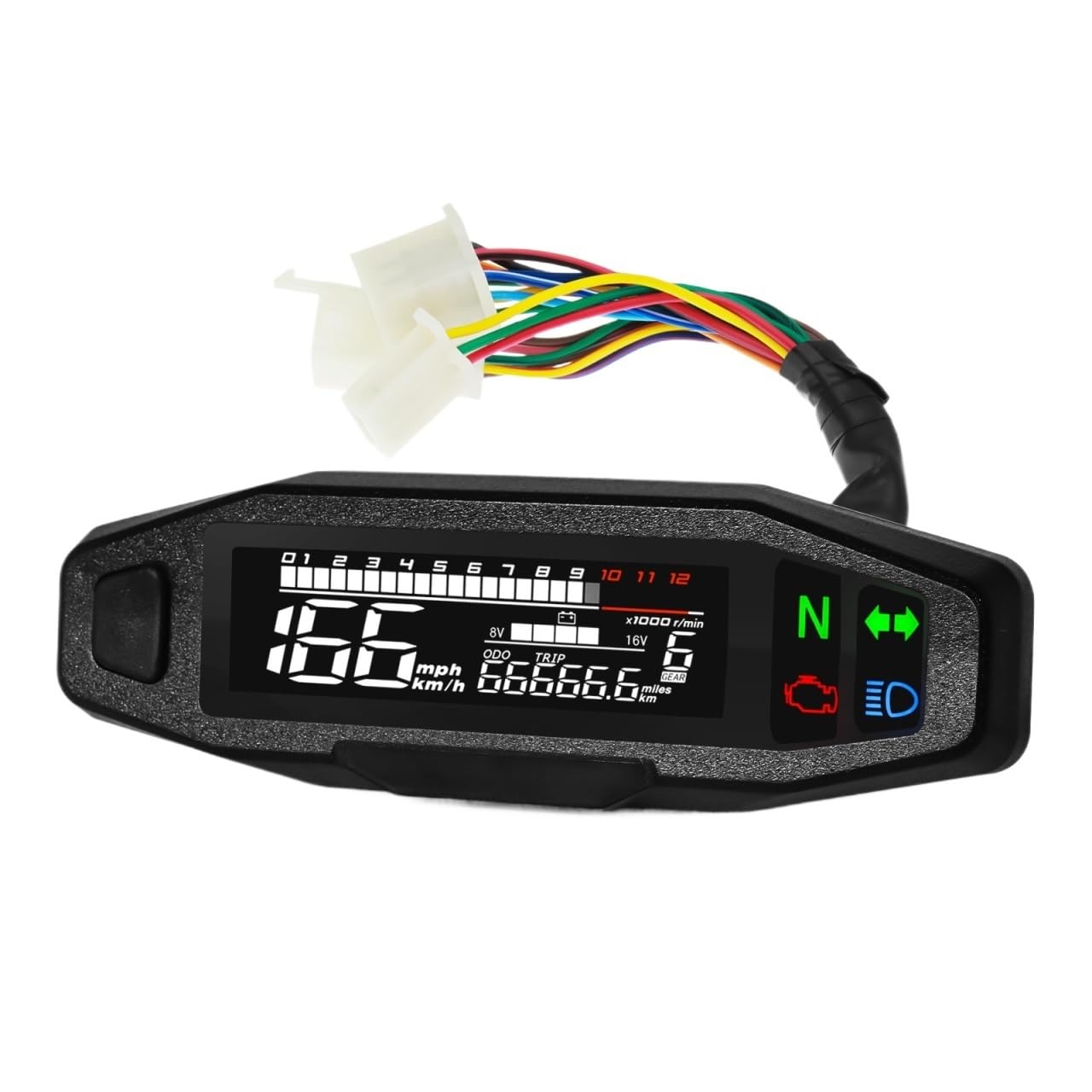 Contachilometri Per KR200 Contachilometri Universale Per Moto Contachilometri Digitale Impermeabile Strumento Elettrico Per Carburatore(1PC Gauge)