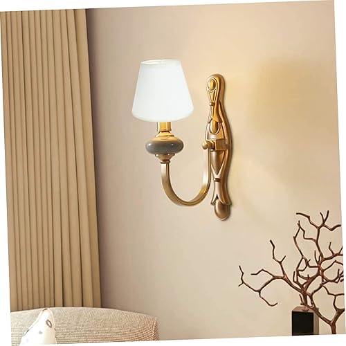 Miniatura 3 de Pantalla de luz de escritorio Pantalla de metal para el hogar Lámpara antigua Niño Blanco Tambor Lámpara Sombra