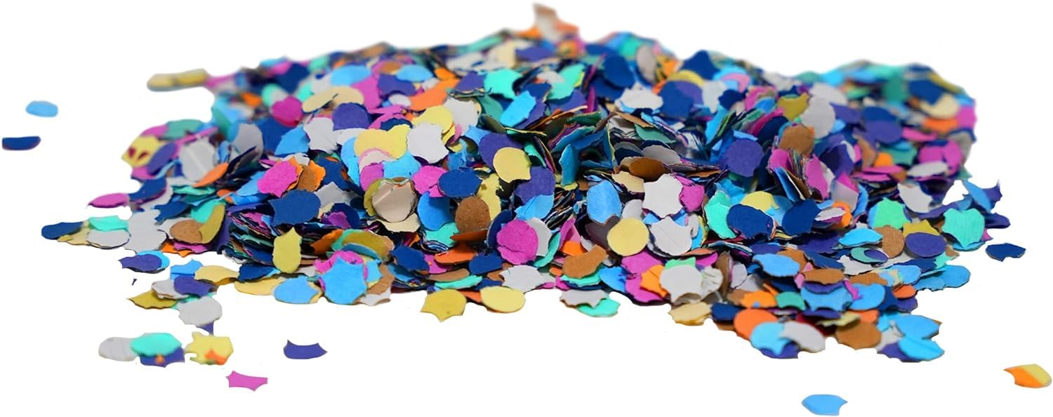 DISFRAZZES Konfettisack in leuchtenden Farben - Dekorationen für Party, Neujahr und Geburtstag - Konfettibeutel Bunt (Sack 10 kg)