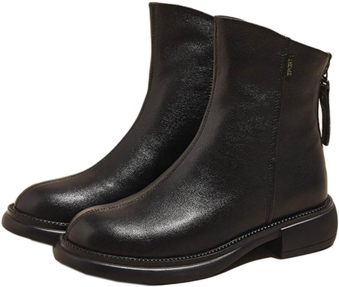 サイドジッパー付き サイドゴア ブーツ レディース ショートブーツ