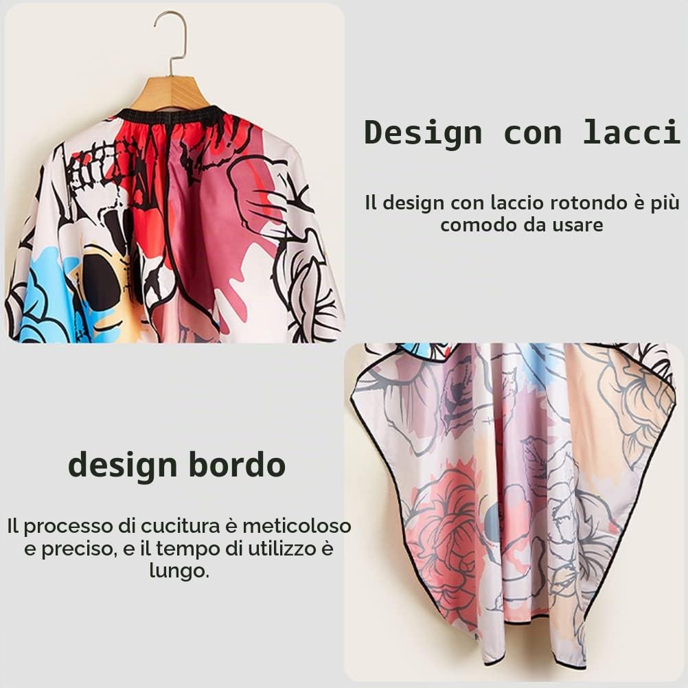 Capo da taglio per capelli, mantello da barbiere da salone, cappa da barbiere antistatico con stampa vintage, accessori per taglio di capelli per barbieri professionisti