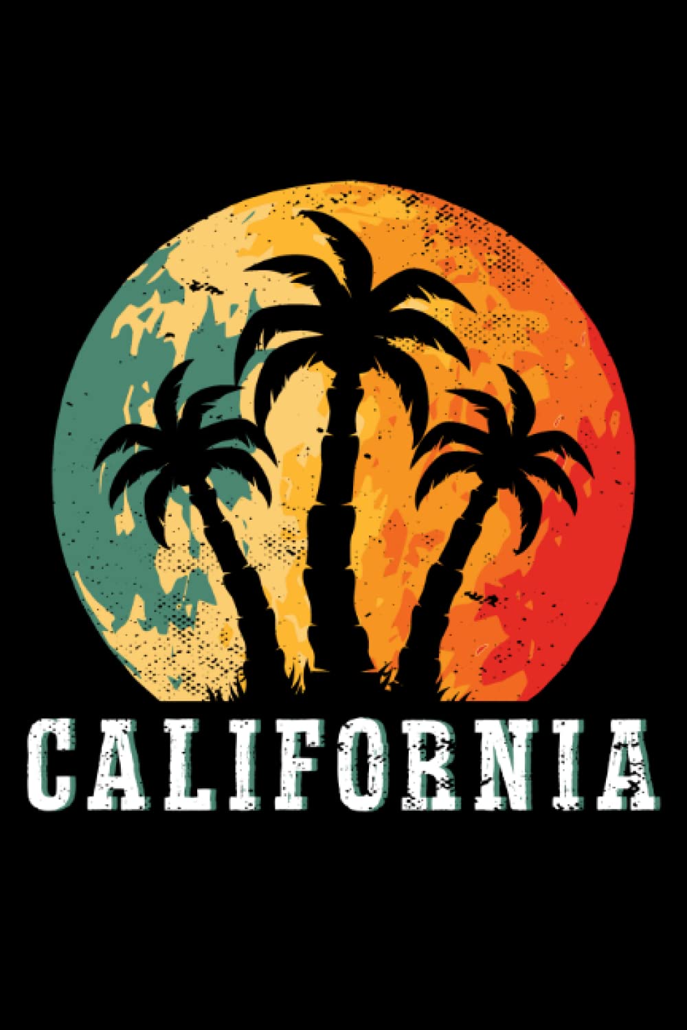 California Summer Sun Palms Beach Water Cali Love: Paperback Note Book, 120 pages, lined, 6x9