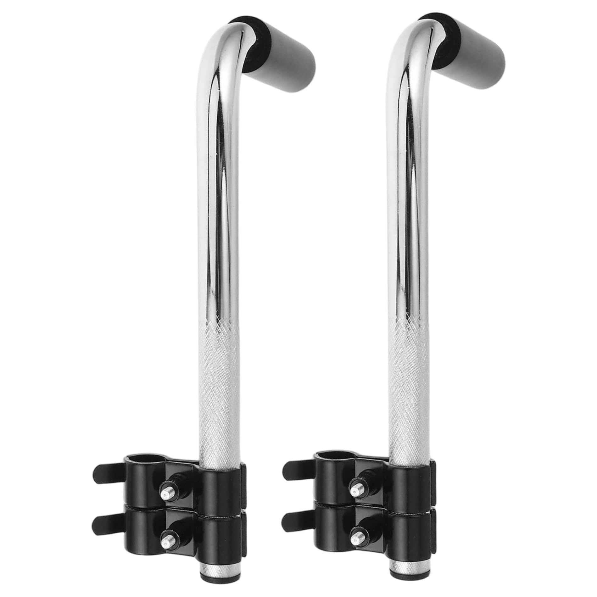Extensores de mango para silla de ruedas, extensor de mango de empuje ajustable en altura para silla de ruedas y cochecito, paquete de 2 accesorios con extensores de agarre antideslizantes