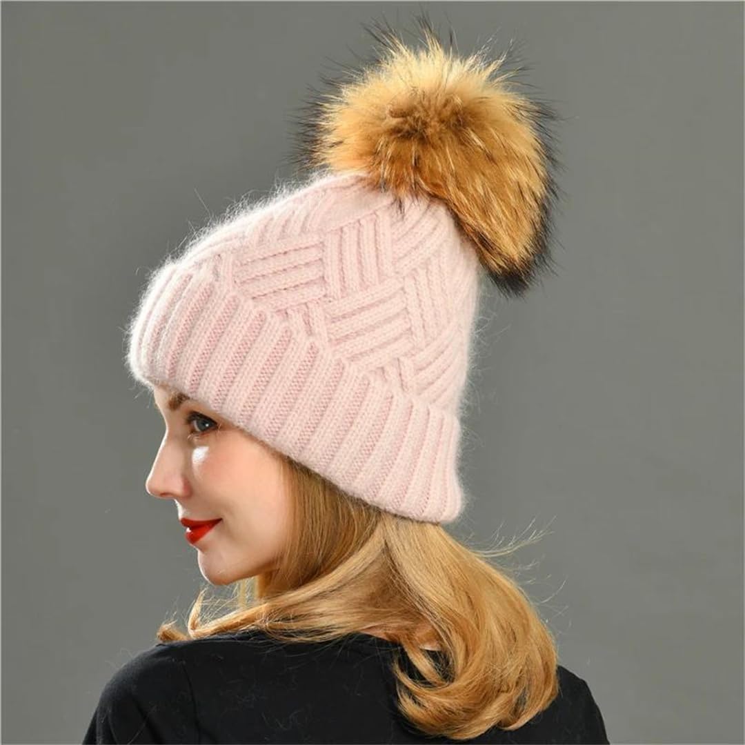 Wvapzxx Chapeaux Tricotés En Cachemire Uni Pour Femmes, Bonnet Chaud Et Élégant Pour L'hiver