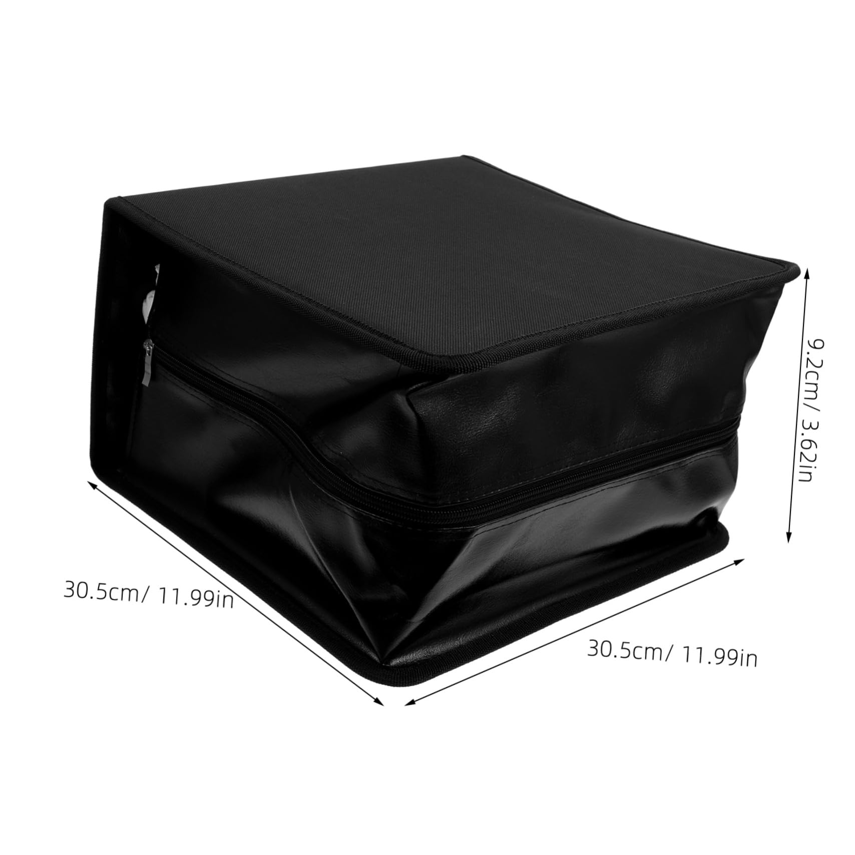 GLEAVI Portaoggetti Per Dvd in Pelle Pu Nero Con Maniglia Organizer Per Cd Da Dischi Custodia Porta Cd Per Auto Casa Ufficio e Viaggi