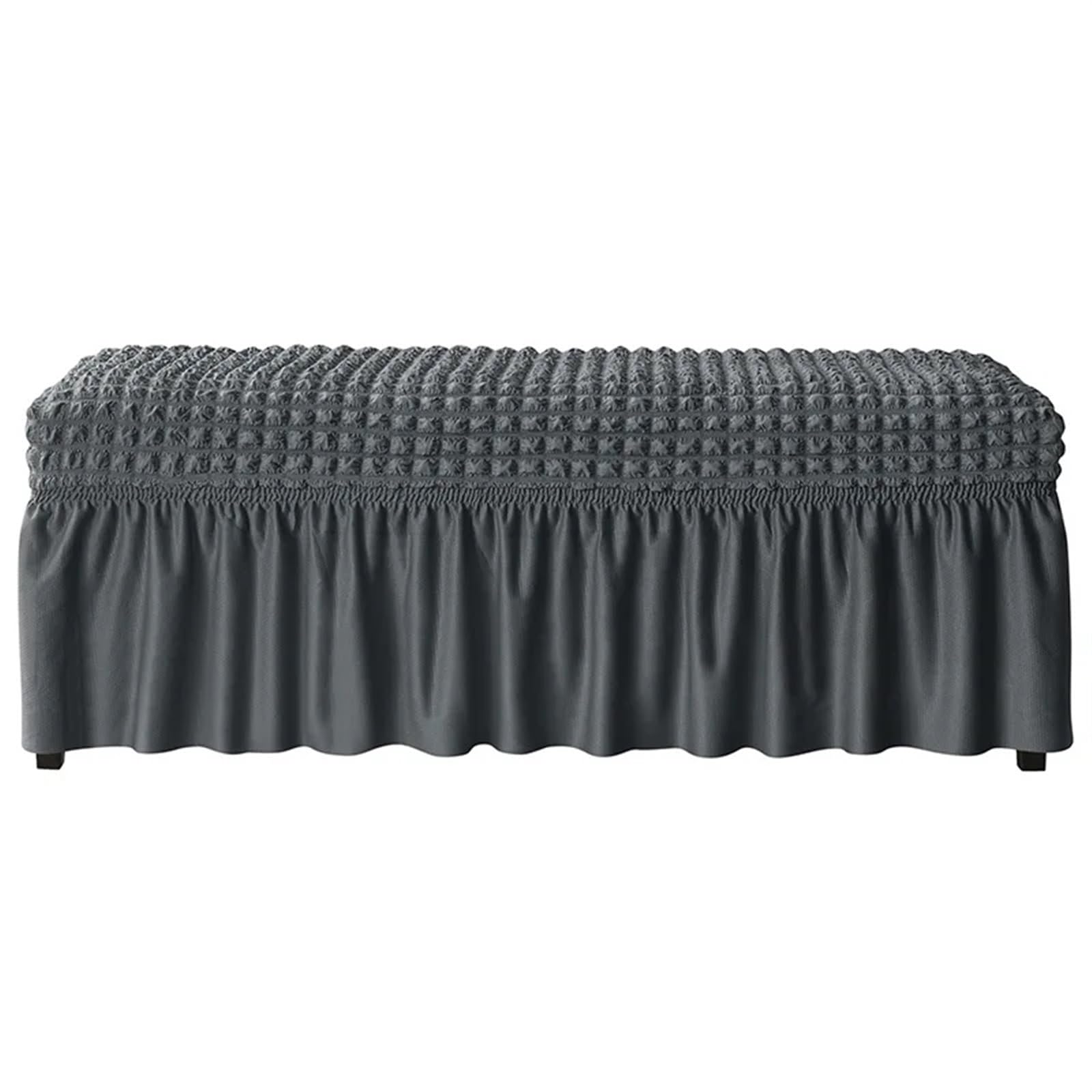 Coprisedili lunghi, in tessuto elasticizzato, lavabile, decorativo, per sala da pranzo, soggiorno, casa, camera da letto, pianoforte, misura universale, per seduta lunga (beige, S)
