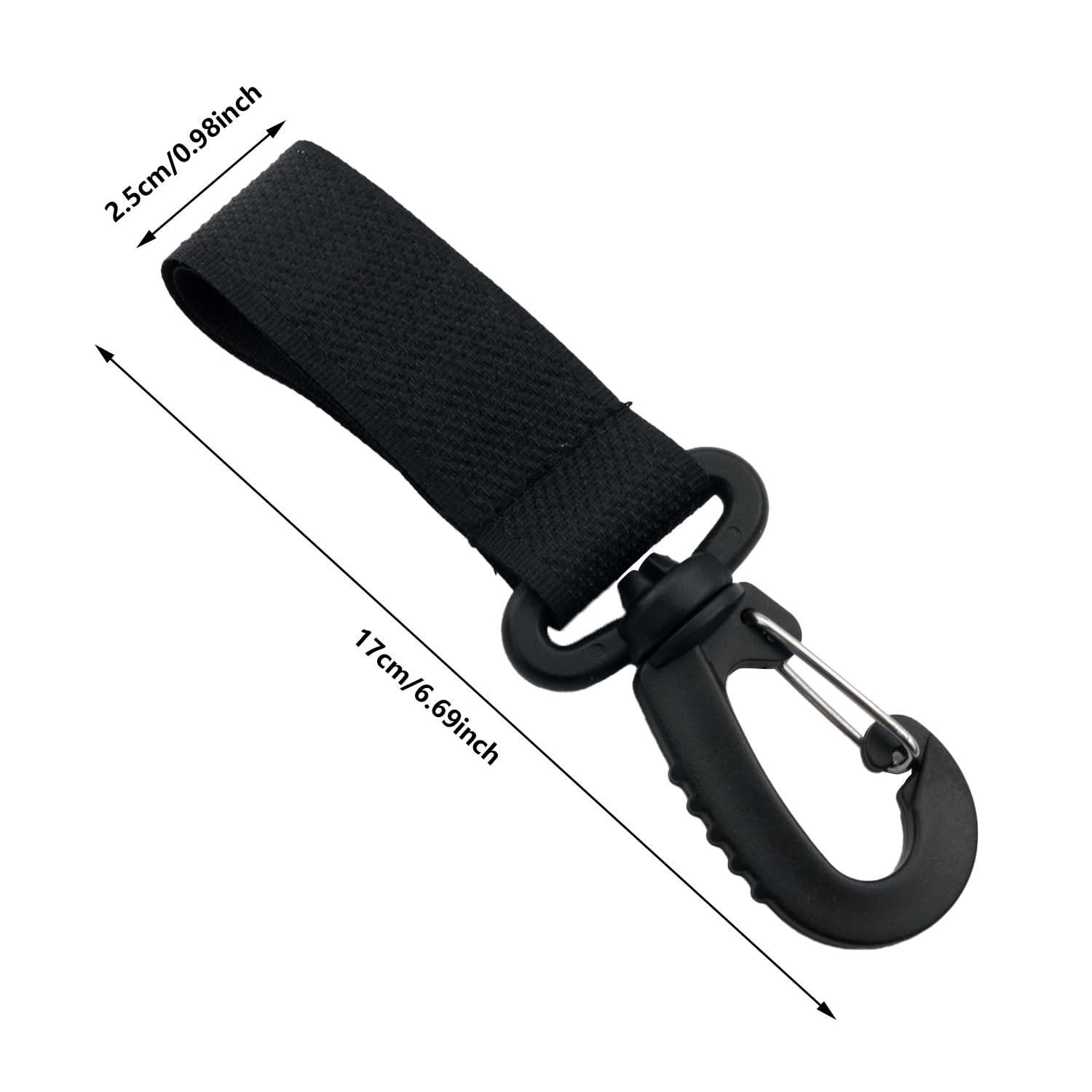 ZZHXSM 4PCS Black 360 Degree Swivel Velcro Hooks Kayak Paddle Storage Clip Paddle Board Accessory 6.69x0.98 Inch for Attaching Kayak Paddle Wheelchair Walker Shopping Cart Closet