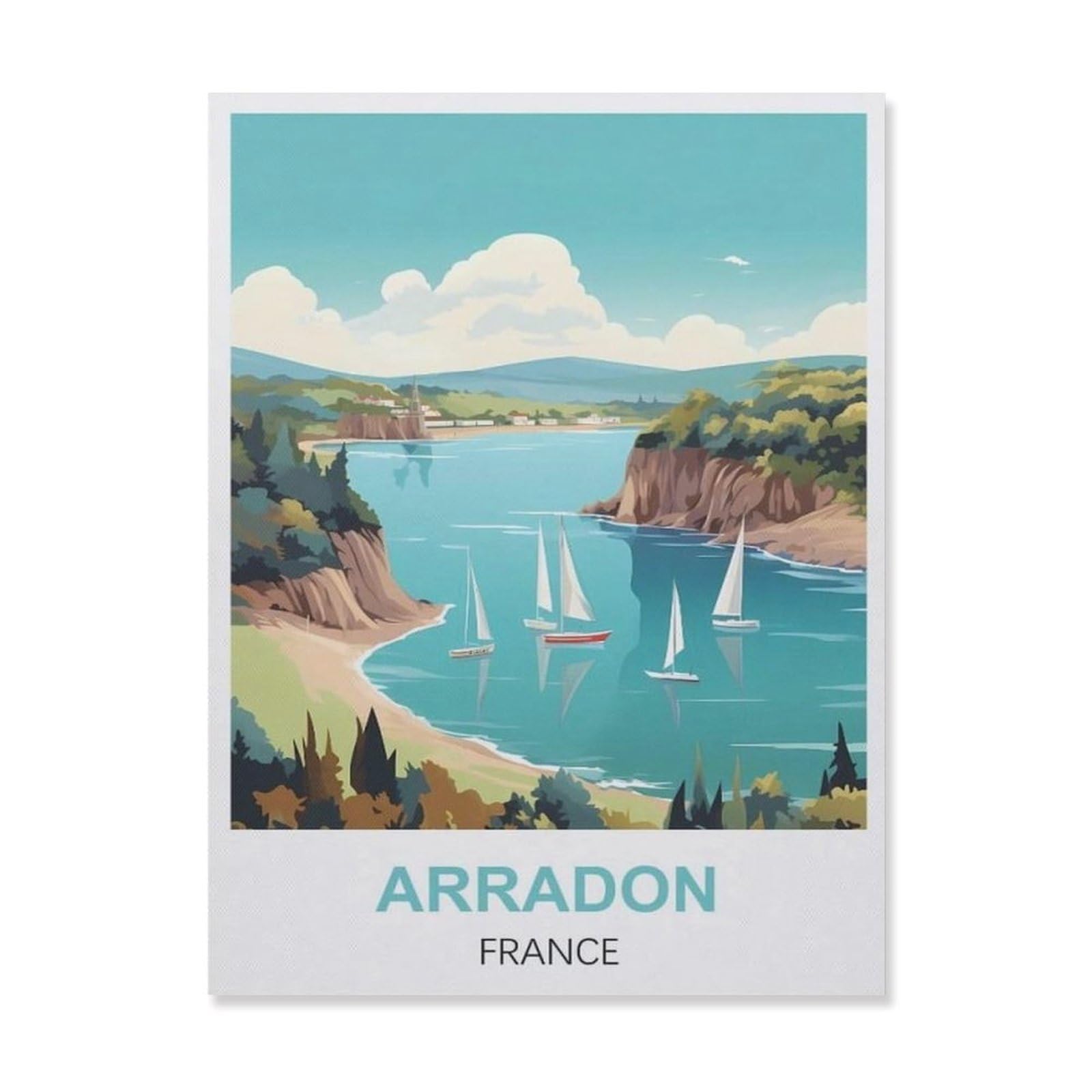 Funny Bathroom Wall Decor Signs，Arradon France(20x30cm）