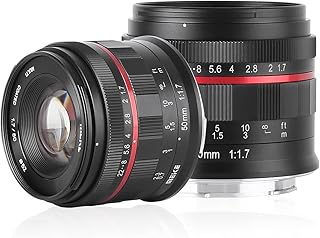 Meike 50mm F1.7 Full Frame Large Aperture Manual Focus Lens for Panasonic Lumix Sigma Leica L-Mount Mirrorless Camera Such as S1, S1R,S1H, S5, FP…