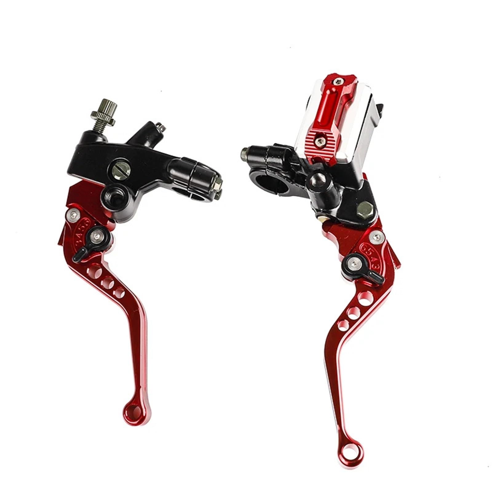 PMAGSYQ Forward Brake Pump Brake Pump Universal Motorcycle 7/8" 22mm Hydraulic Brake Clutch Master Cylinder Reservoir Lever Fit for WR YZ RM Motocross(Red Set)