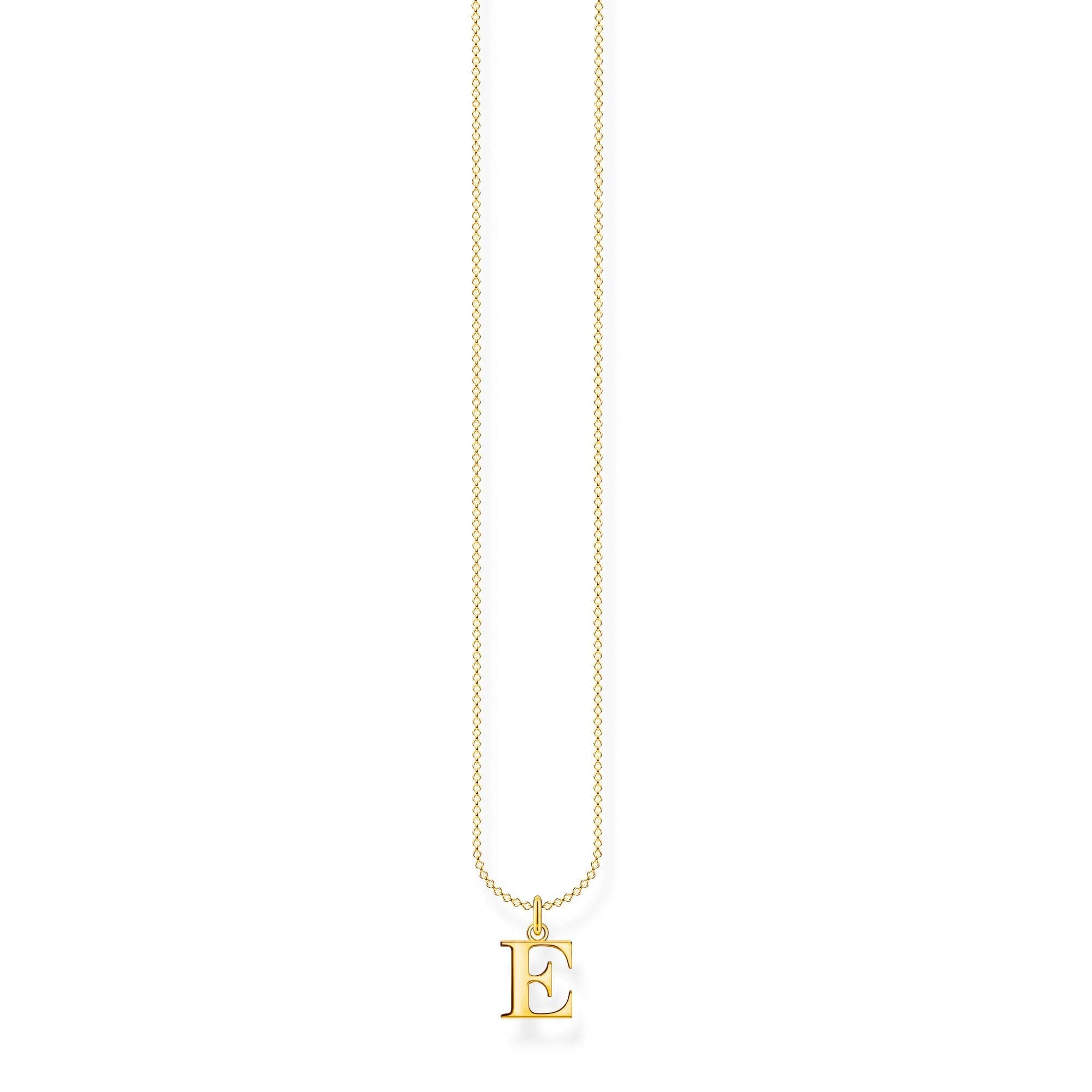 Thomas Sabo Letter E Necklace 925 Sterling Silver KE2014-001-21