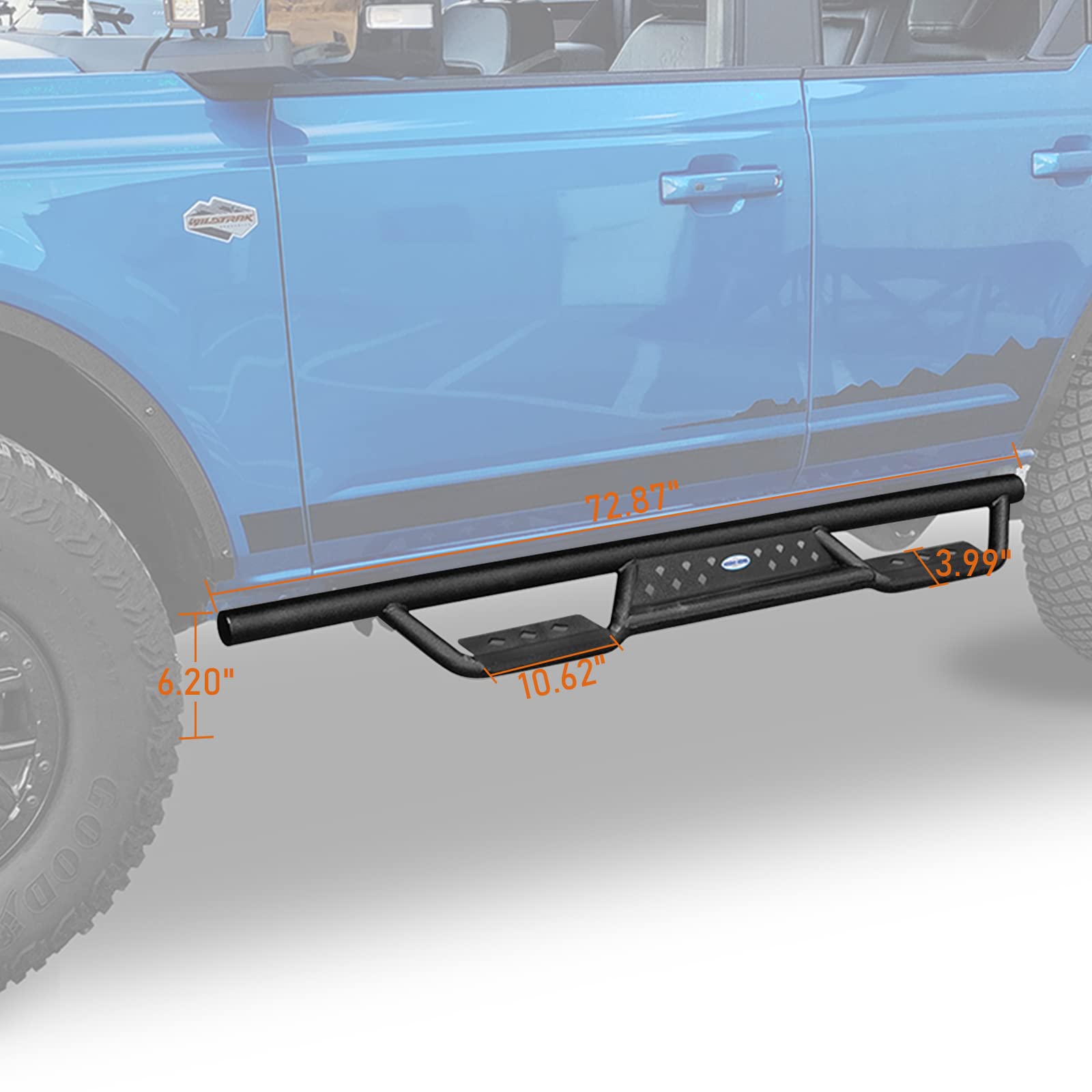 Buy Hooke Road Bronco Drop Side Steps Steel Nerf Bar Running Boards for