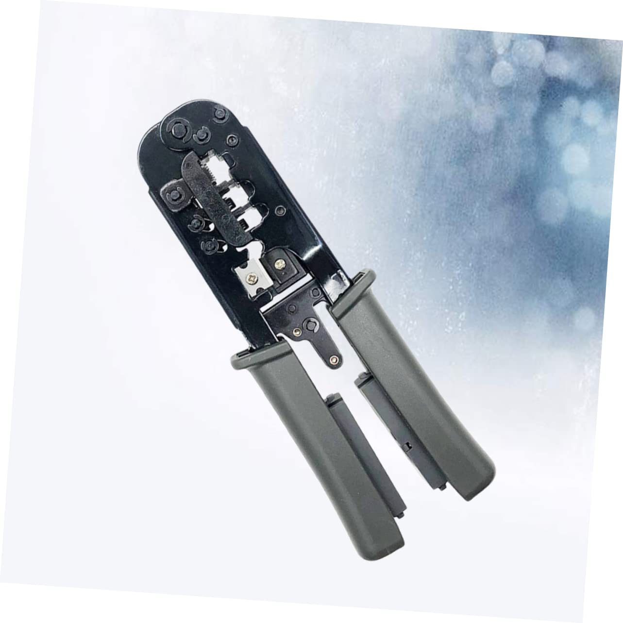 OSALADI Pinza Per Crimpare Cavi Con Spelafili e Tester Utensile Per Crimpare Pass-through Per Connettori in Acciaio Resistente