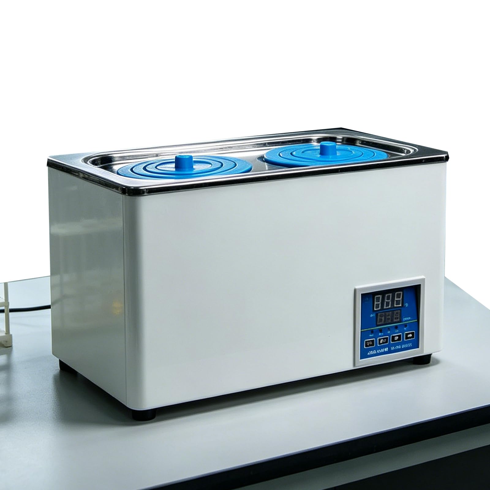 TYH Baño Termostático Digital De Laboratorio De 800 W, Acero Inoxidable, Temporizador De 0 a 99 Minutos, Control Termostático Digital De ±0,1 °C, Pantalla LED, con Función De Temporización