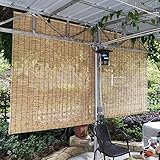 L-DREAM Persianas De Caña Persianas De Bambu Exterior, Estores Enrollables - Hogar Sombra, Fácil De Limpiar Y Colgando, 80cm 130cm 140cm, Cortina De Paja Estores De Bambú para Ventanas