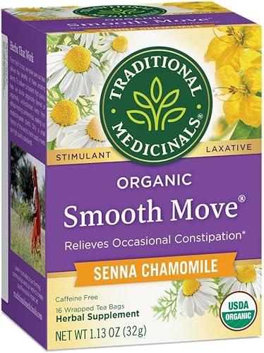 Traditional Medicinals Organic Smooth Move - Té de manzanilla, 16 bolsas de té