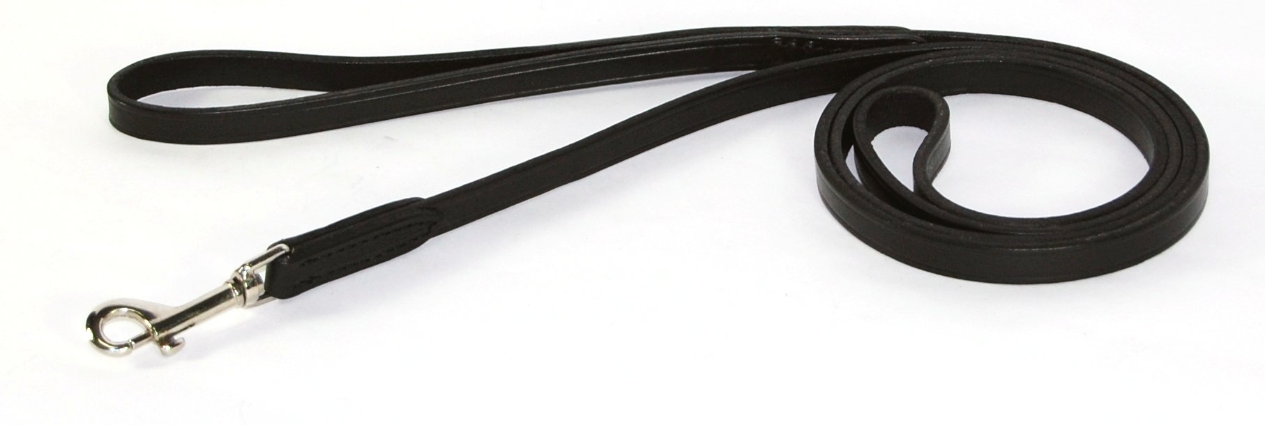 Hamilton 1/2" x 6' Black Leather Training Dog Lead