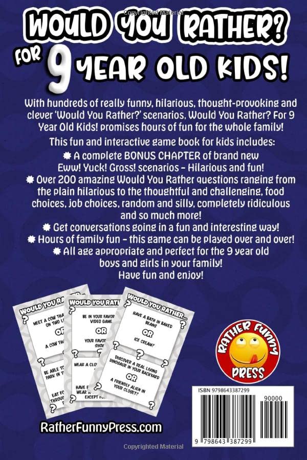 Would You Rather? For 9 Year Old Kids!: The Fun And Interactive Game Book For Kids! (Would You Rather Game Book) image 2