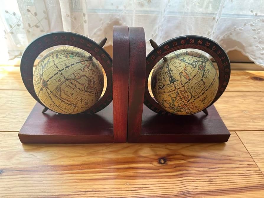 【アンティーク】地球儀の本立て 楽天市場】ブックエンド 地球儀 本立て ブックスタンド おしゃれ
