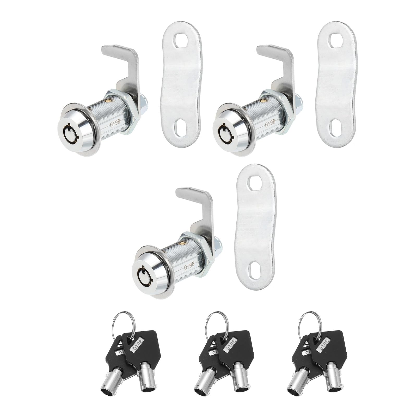 PATIKIL 1-1/8 Inch Cabinet Locks with Key