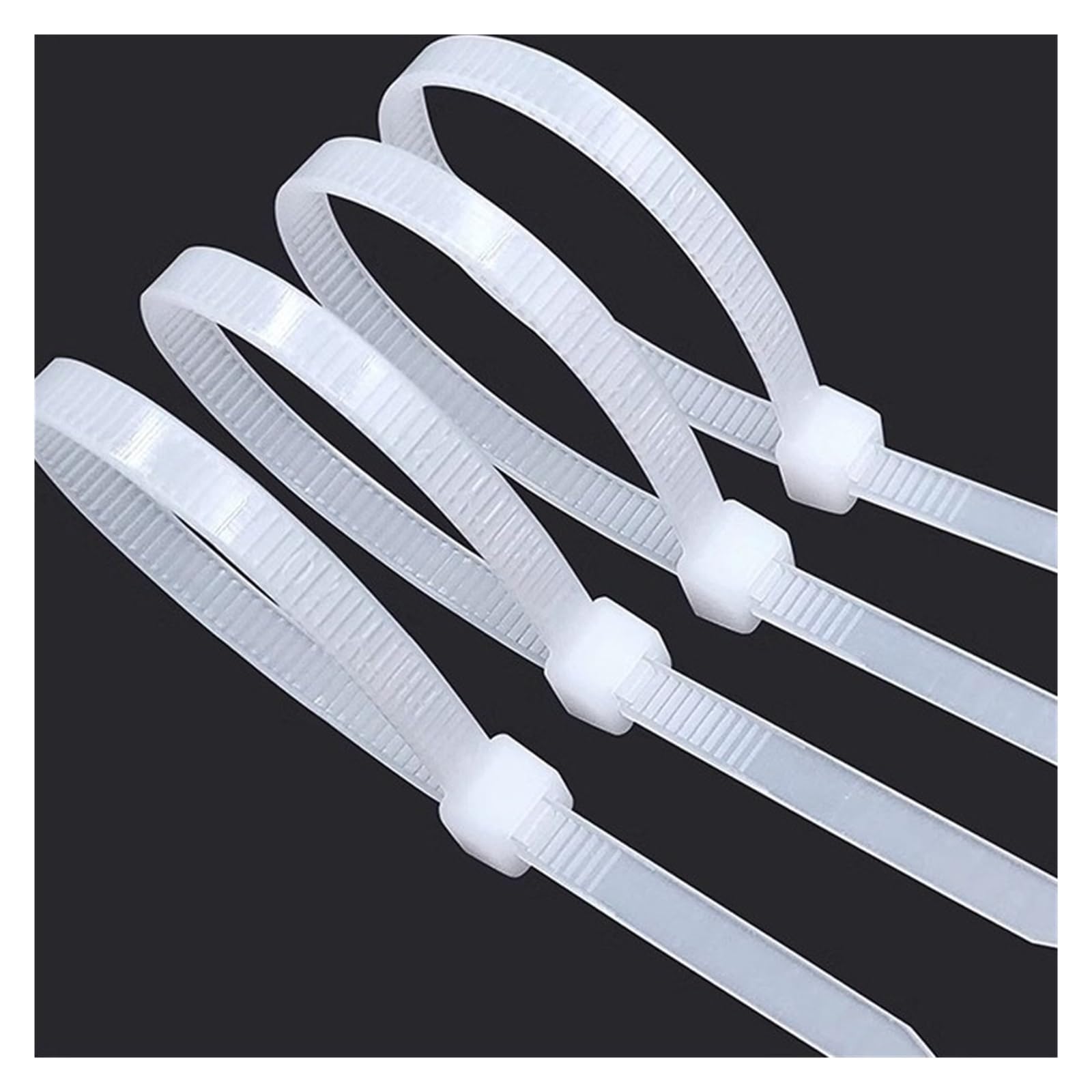 Długie opaski kablowe o dużej wytrzymałości, plast 300/100 szt. Samozamykające się plastikowe opaski nylonowe Odłączany kabel(Black,3X150MM)