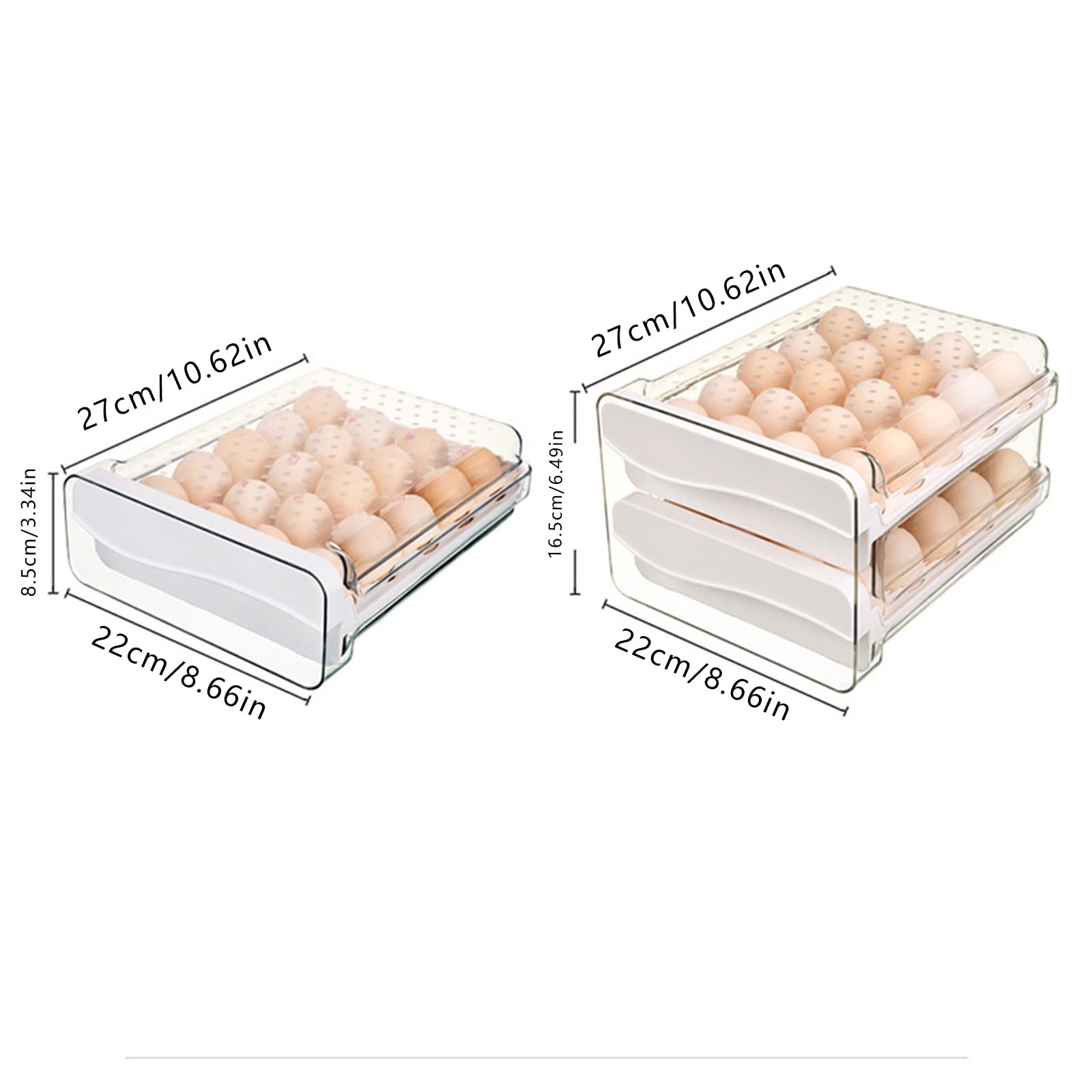 Bac à Oeufs pour réfrigérateur Conteneur de Stockage d'oeufs Organisateur d'oeufs Tiroir Organisateur spécial Plateau Porte-boîte Frais Plateau Fournitures de Cuisine