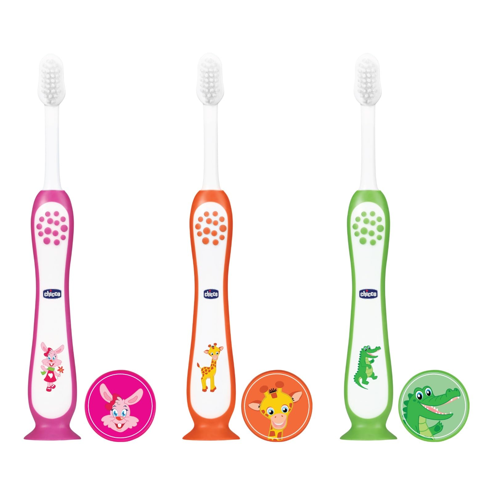 Chicco Toothbrush 3Y-8Y 3 Pack- Pink, Orange & Green-image-45