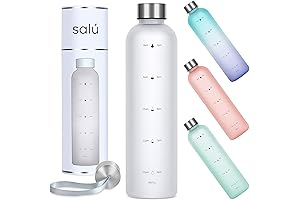 32 oz Hourly Markings TRITAN BPA-Free Water Bottle - Perfect Hydration Tracker...