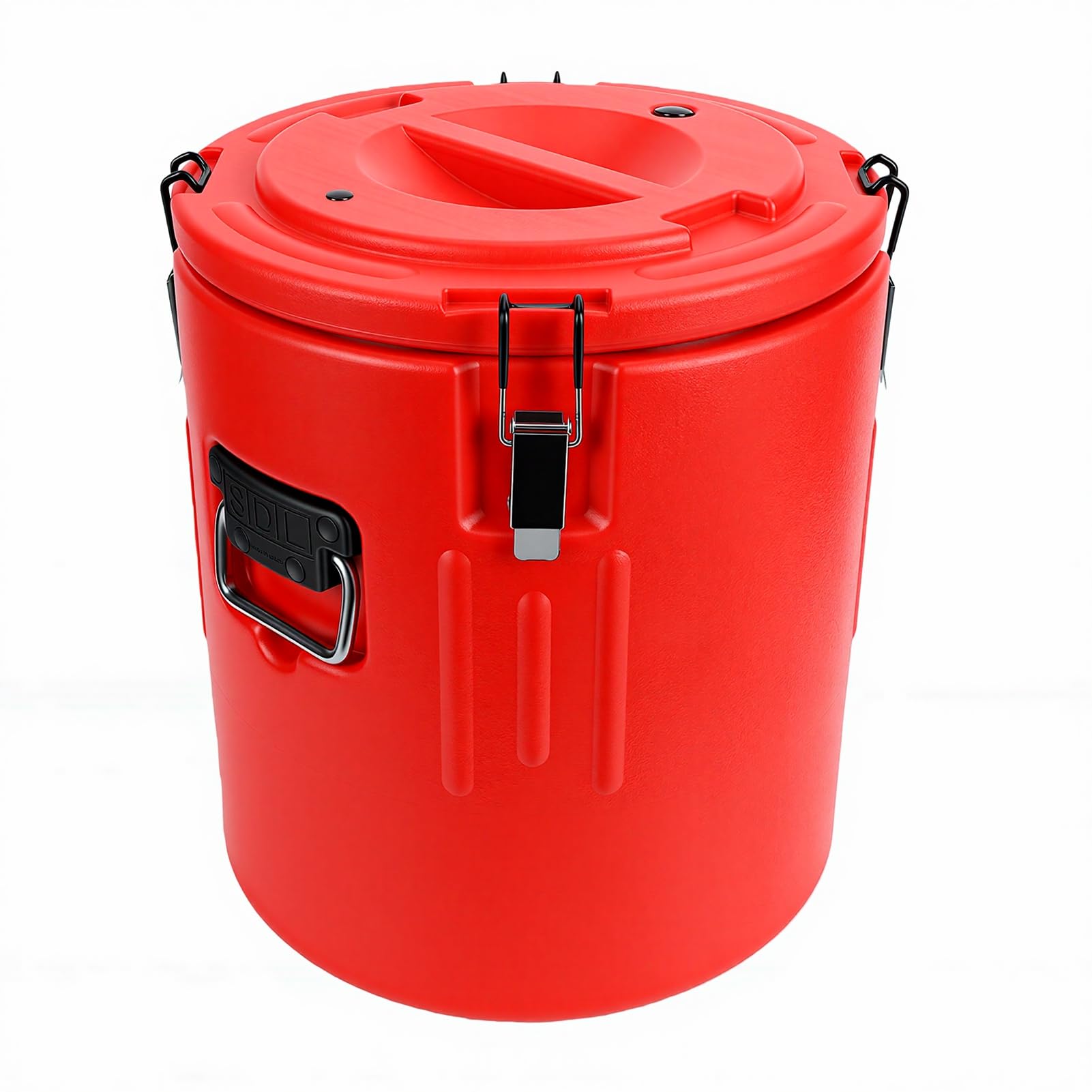 Dispensador de Bebidas Frías y Calientes de 40 Litros, Contenedor Aislado Comercial de Acero Inoxidable con Asa Reforzada, Cubo Aislado para Almacenamiento de Alimentos, Ideal para Restaurante