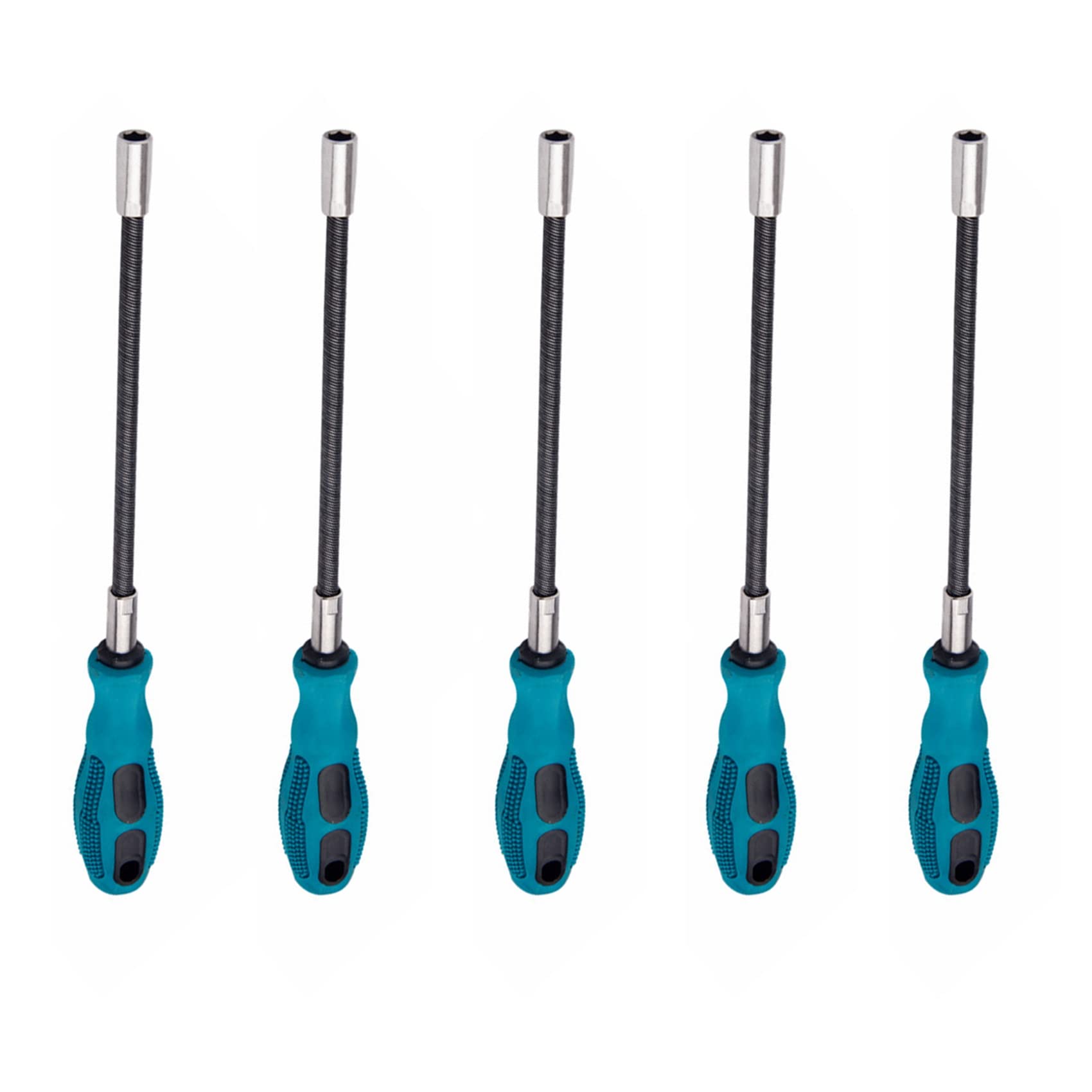 Jnchdghwa Black&Green 4Pcs 7Mm Socket Screwdriver Flexible Hex Flex Manual Socket Driver Hand Tools