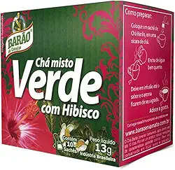 Chá Verde com Hibisco - Barão de Cotegipe -10 Sachês