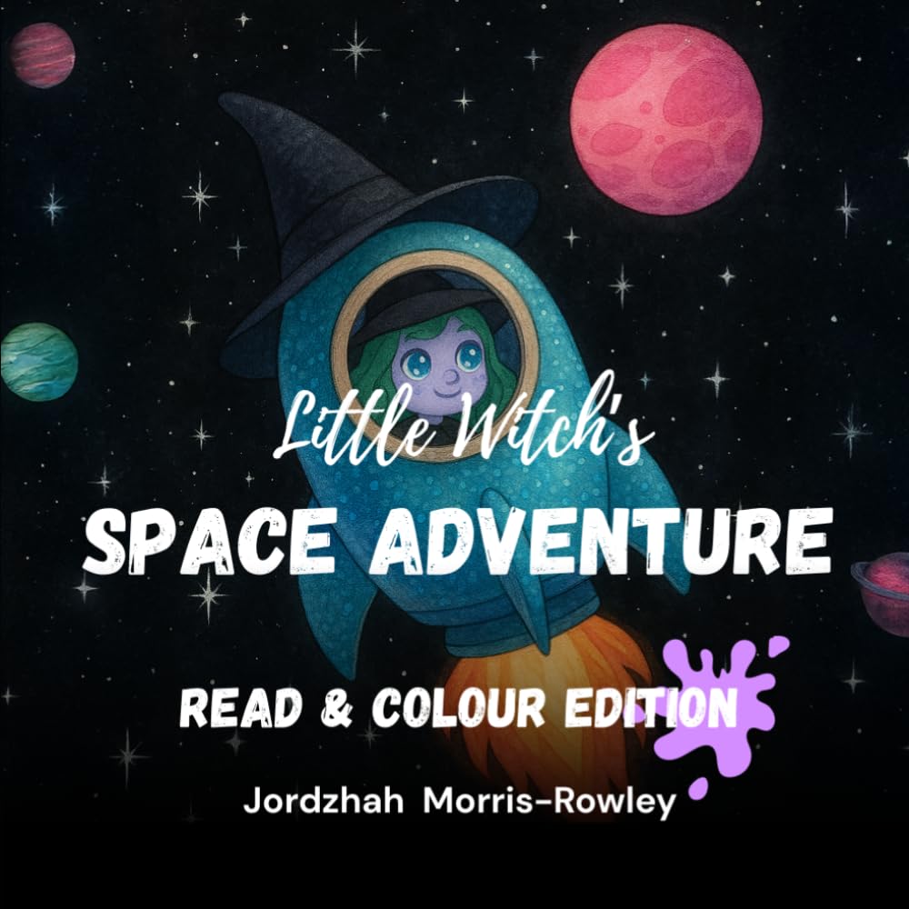 Little Witch’s Space Adventure - Read & Colour Edition: Read the story and colour in the pictures for a fun and immersive reading experience!