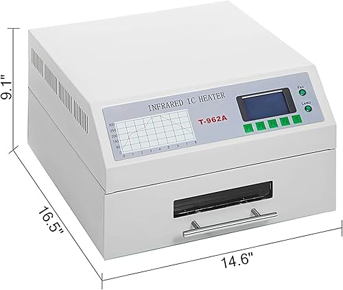 Miniatura 6 de Máquina de soldadura de horno de reflujo T962A 11.811x12.598 in (11.8x12.6 pulgadas) Calentador infrarrojo automático profesional 212.0 °F - 662.0