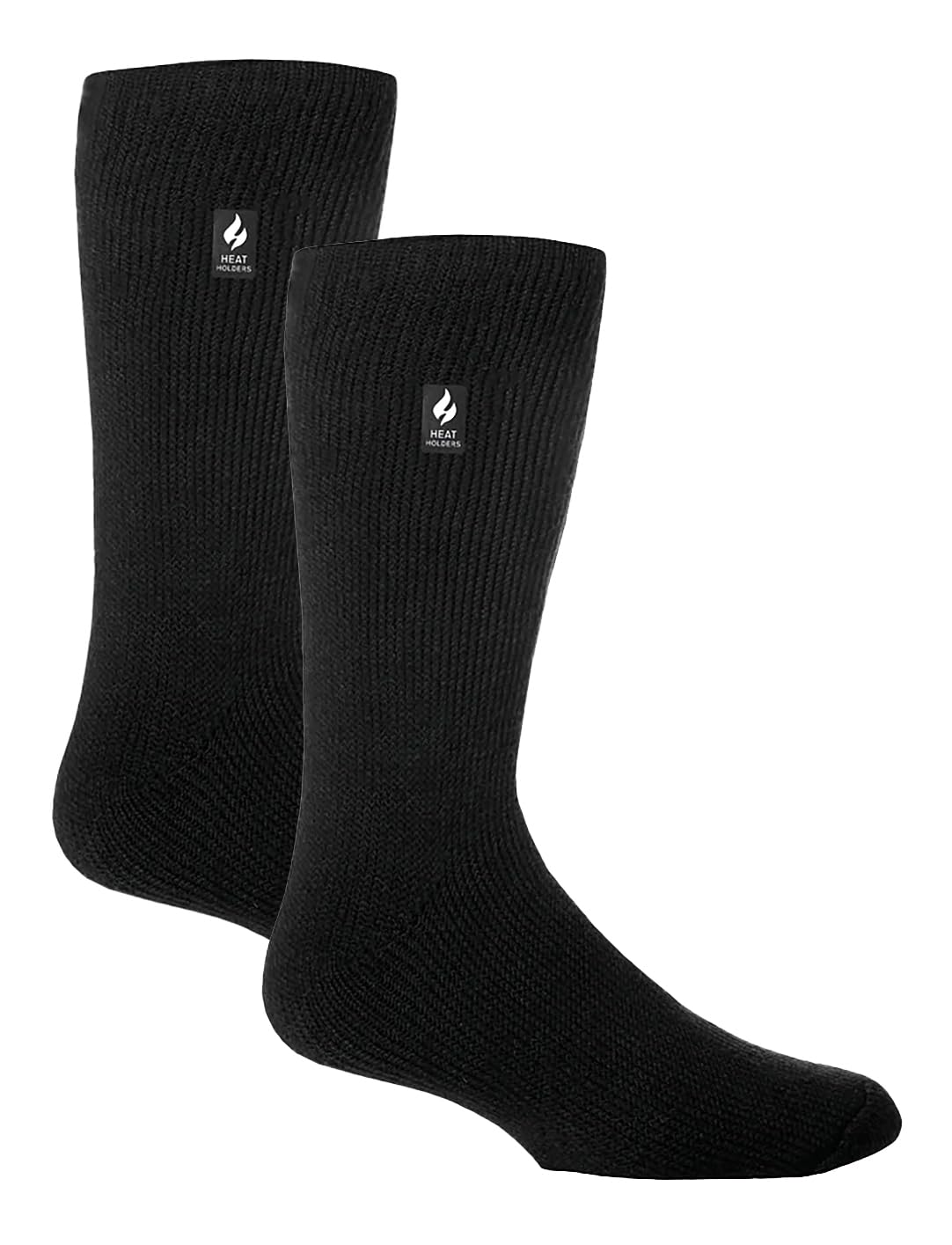 Heat Holders Men's Black 2 Pack Thermal Socks Winter Warm Original Socks | Thick Fleece Insulated Socks (12-14, )