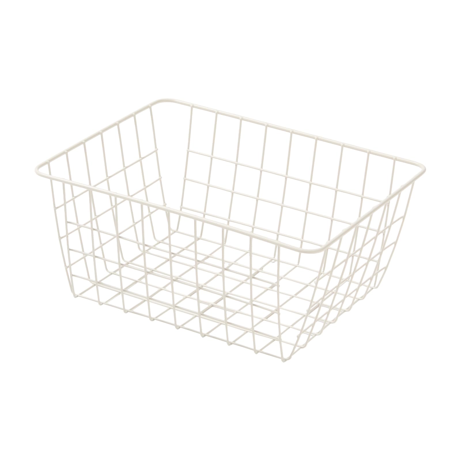 Ohs Cream 2 Pack Wire Basket Storage Small Kitchen Veg Basket Freezer Bin,
