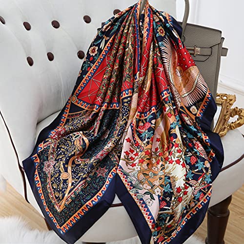 Fashion Scarves Scarf 100% Silk Feeling Scarf Silk Like Scarves Long Lightweight Sunscreen Shawls for Women3