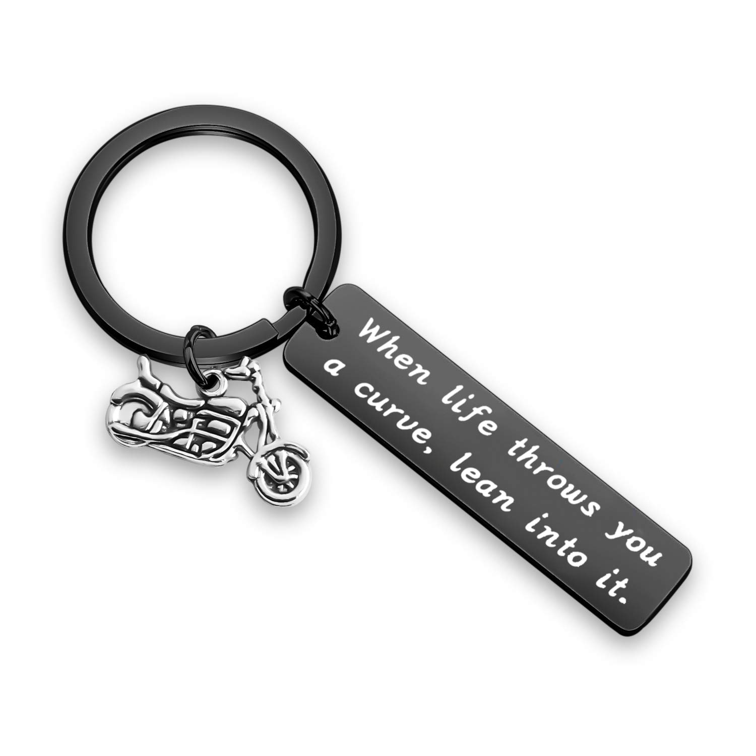 WUSUANED Motorcycle Inspirational Keychain Drive Safe Keychain Biker Motorcycle Lover Gift For Dad Husband Boyfriends