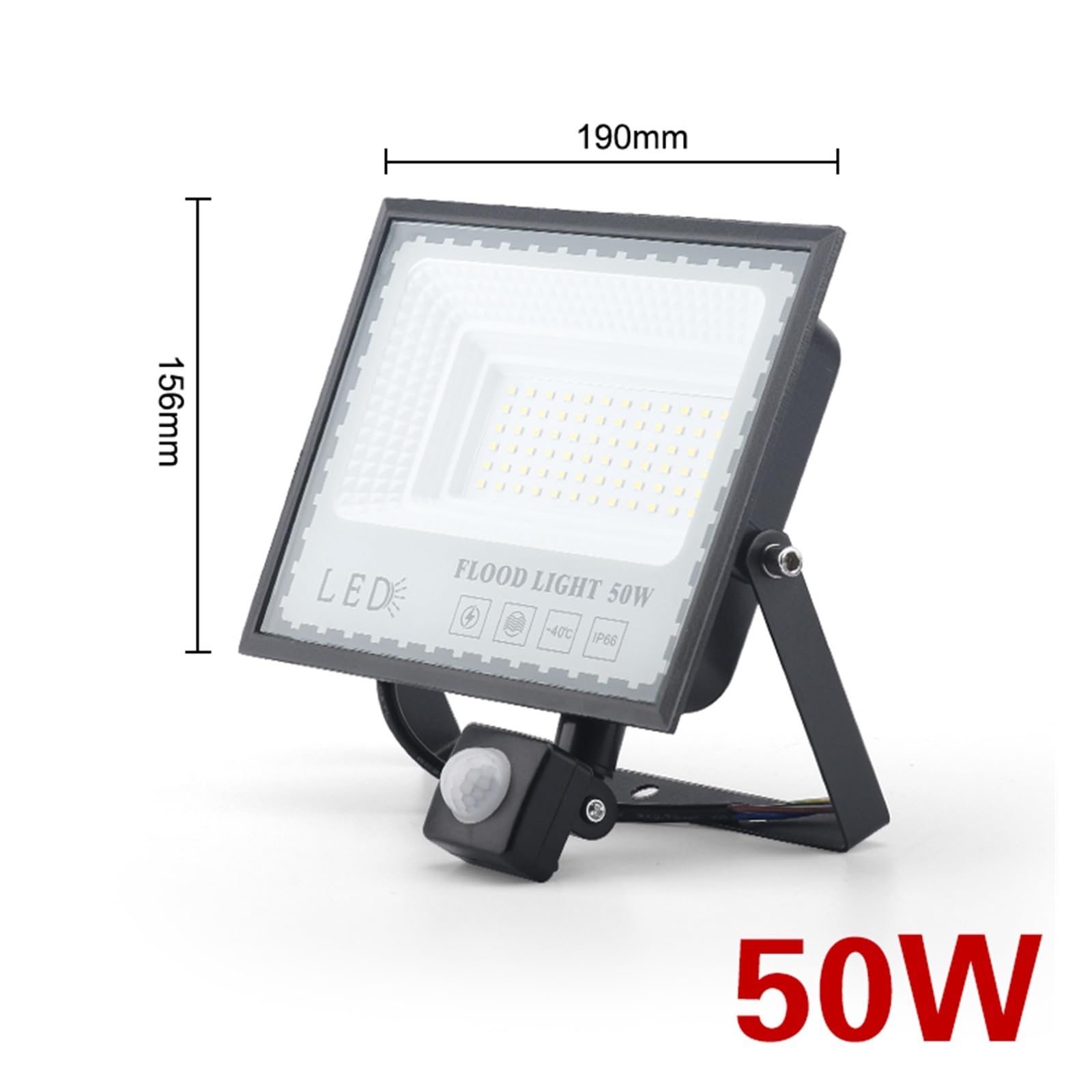 Proiettore A LED Con Sensore Di Movimento 30W 50W 100w Lampada Da Parete For Esterni Faretto A Impermeabile Lampione Stradale Luce Inondazione For Garage da giardino(50w)