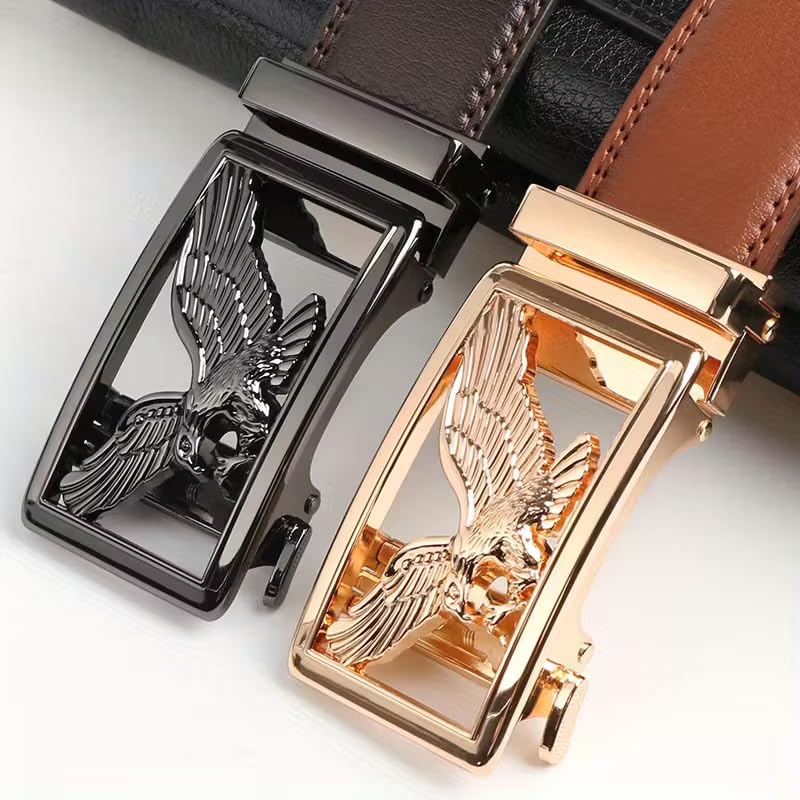 Image of WildHorn Men's Genuine Leather Belt for Men| Premium Auto-Lock Buckle | Adjustable up to 48 inch | Formal & Casual Wear | Micro-Adjust Fit | Stylish Gift Box Included