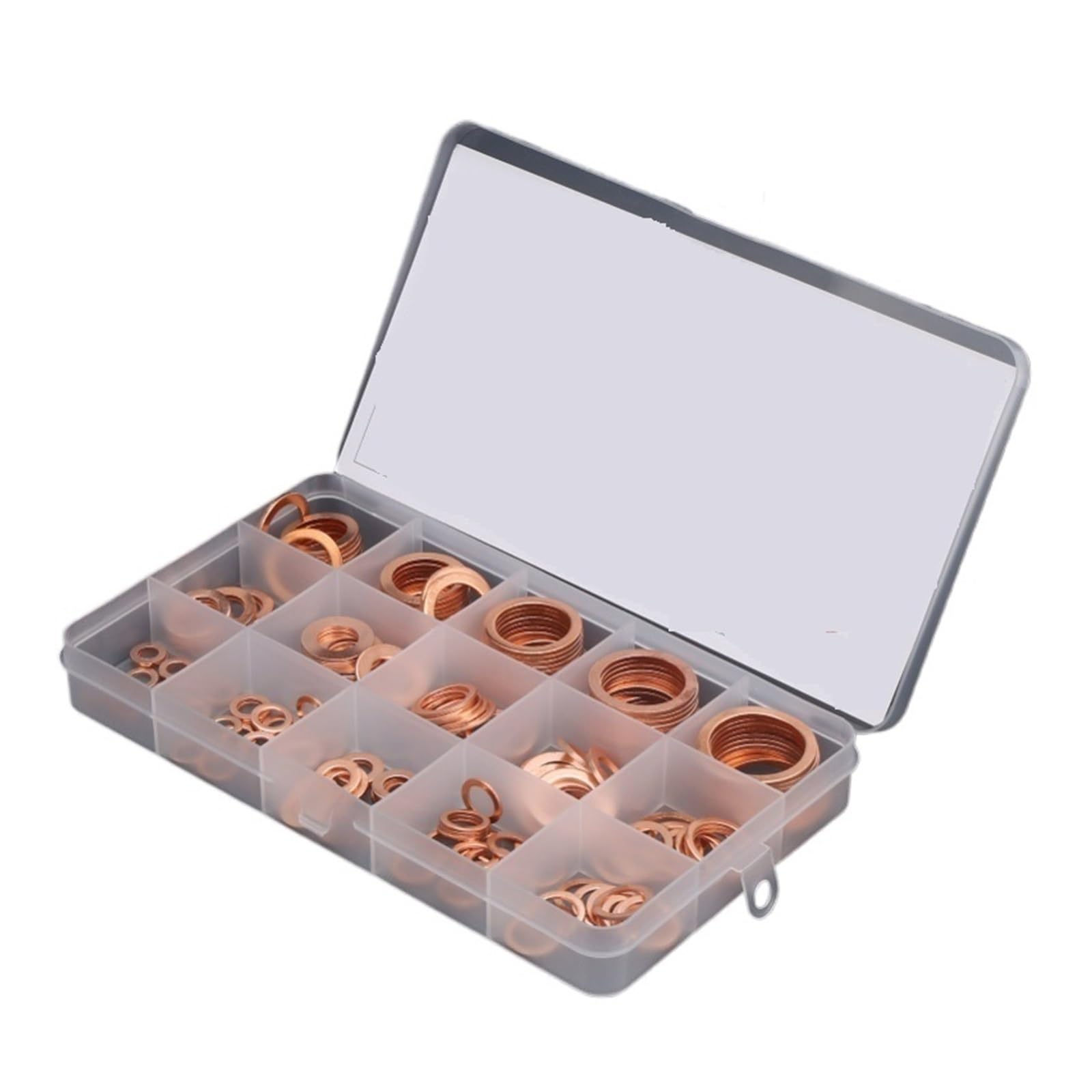 Arandelas planas de cobre 150 Uds anillo de sellado plano junta cobre rojo tórica arandela M5/M6/M8/M10/M12/M14