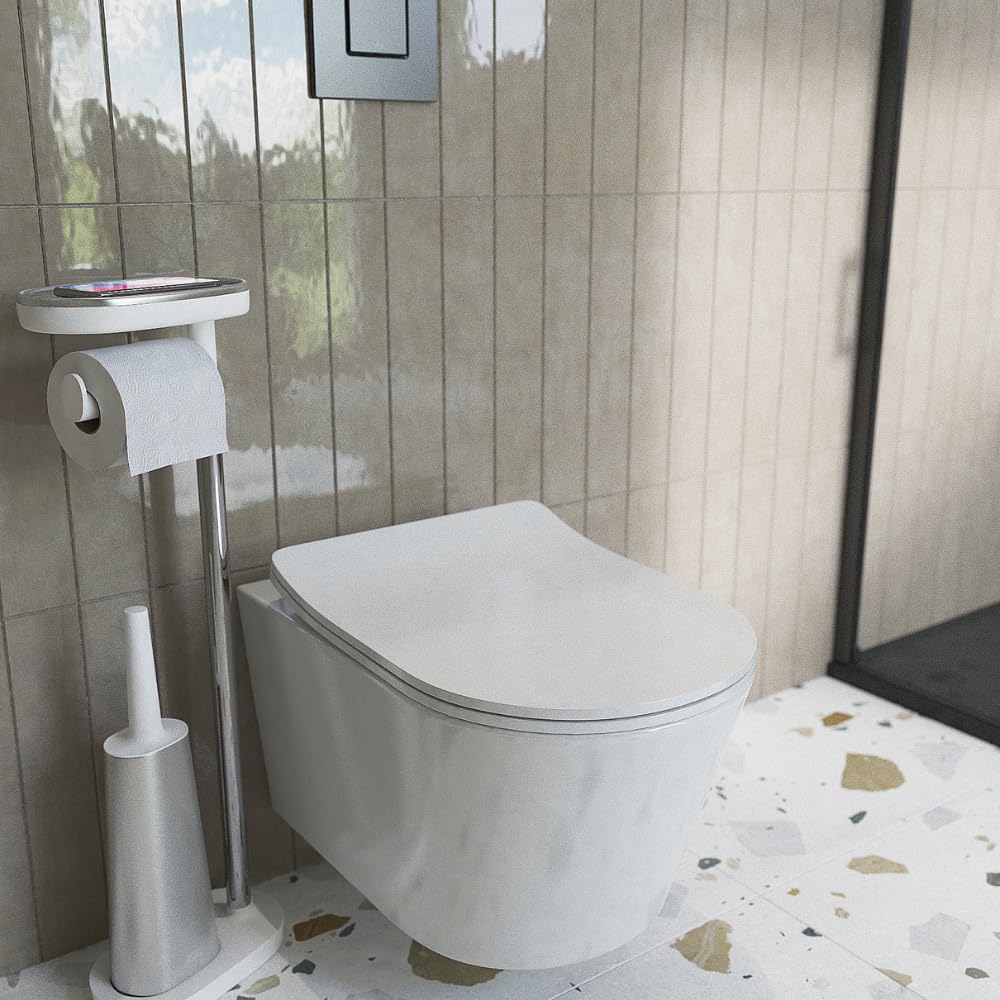 Swiss Aqua Technologies Brevis WC suspendido sin bridas, fijaciones invisibles + tapa ultrafina, softclose (BrevisRimless) - BrevisRimless