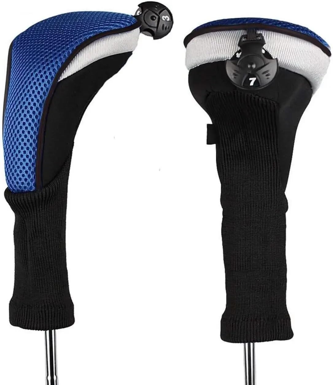 Couvre club de golf pour éviter les rayures sur bois et hybrides lot de 2 bleu