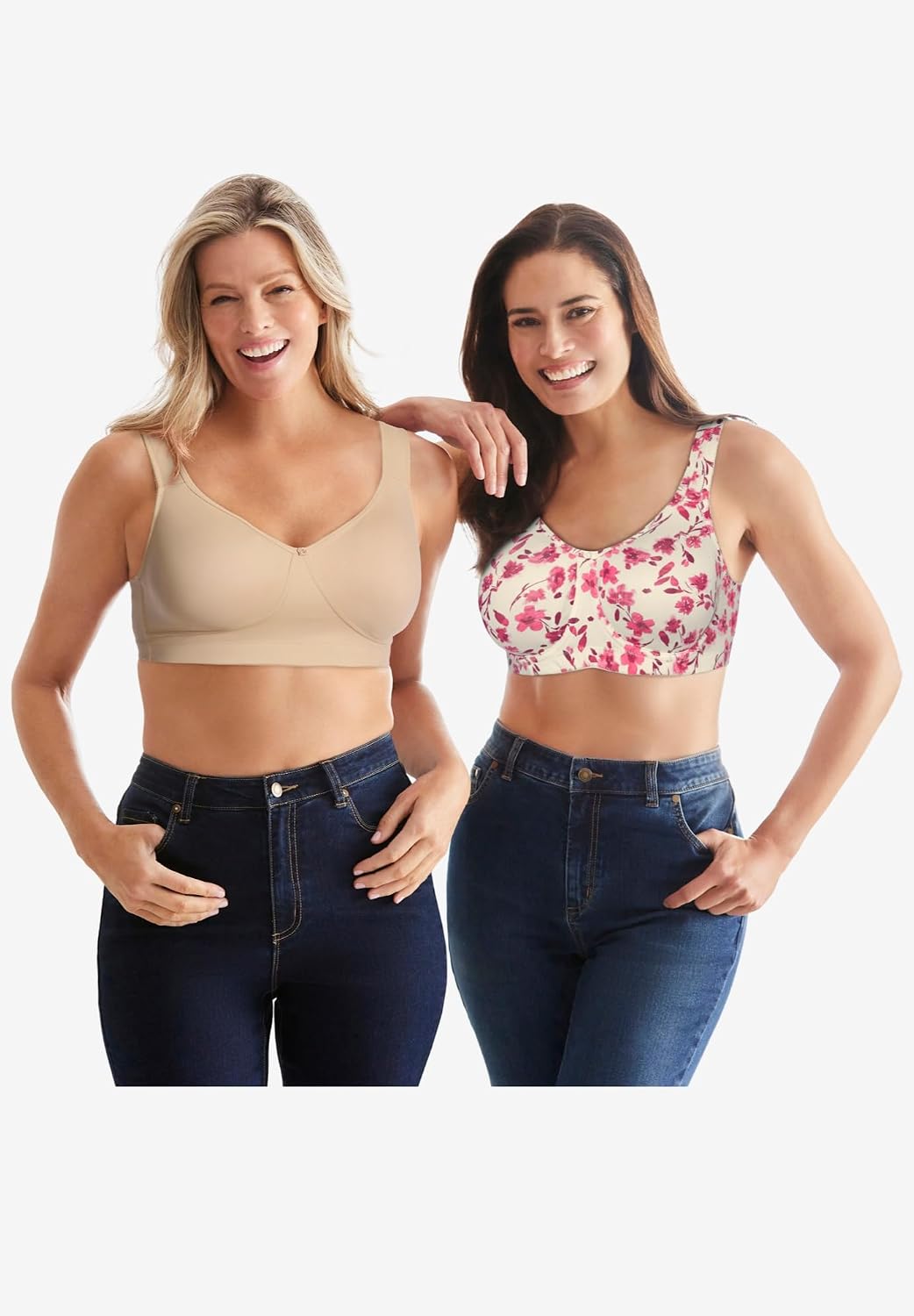 Comfort Choice Women's Plus Size Underwire Microfiber T-Shirt Bra