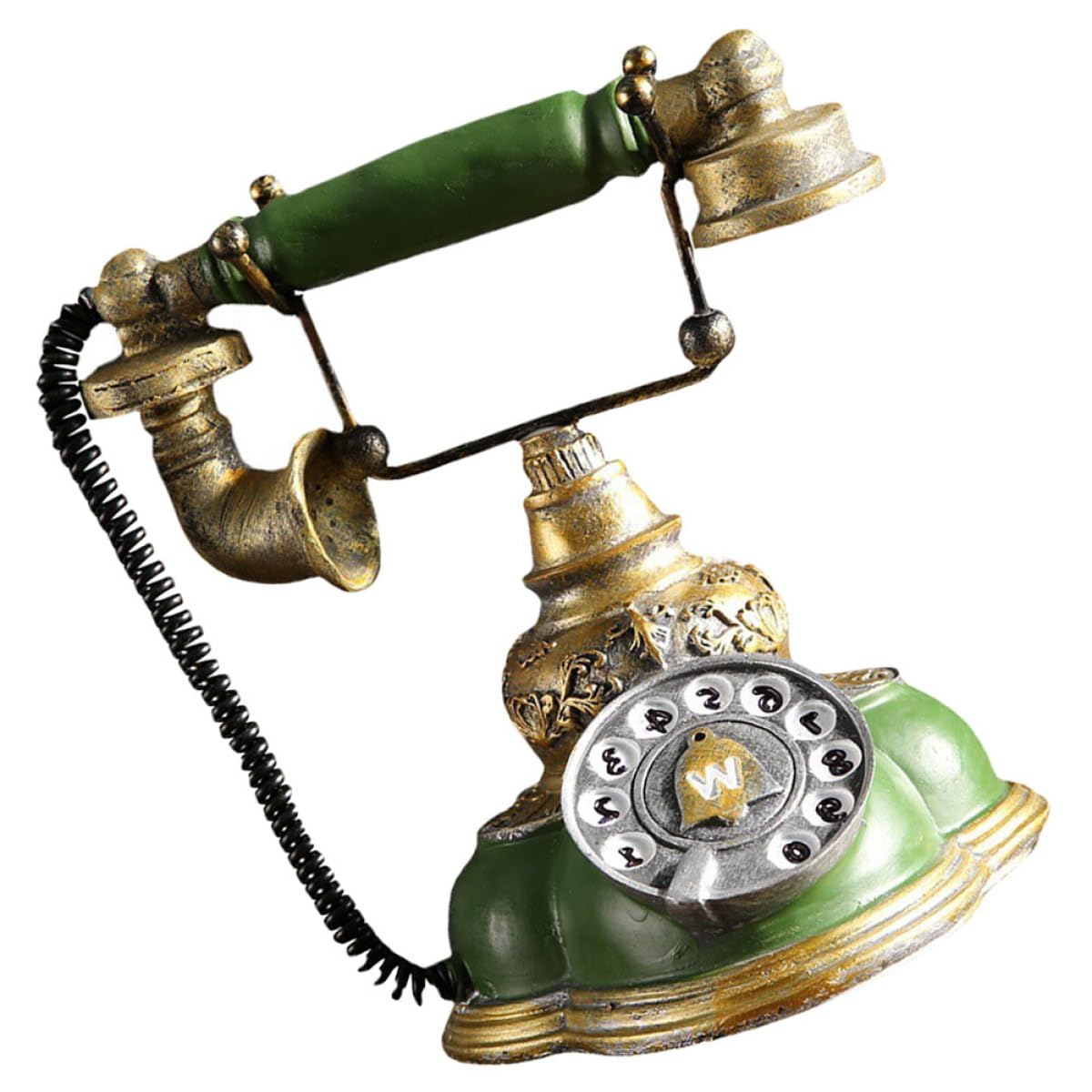 Teléfono antiguo de disco de resina para decoración de ventana y hogar 8