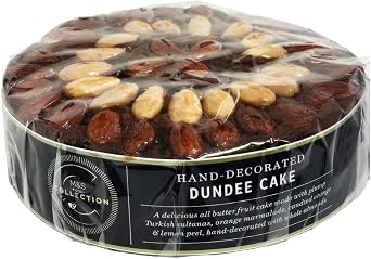 M&S Collection Hand-Decorated Dundee Cake, 815g, All Butter Fruit Cake with Turkish Sultanas and Almonds