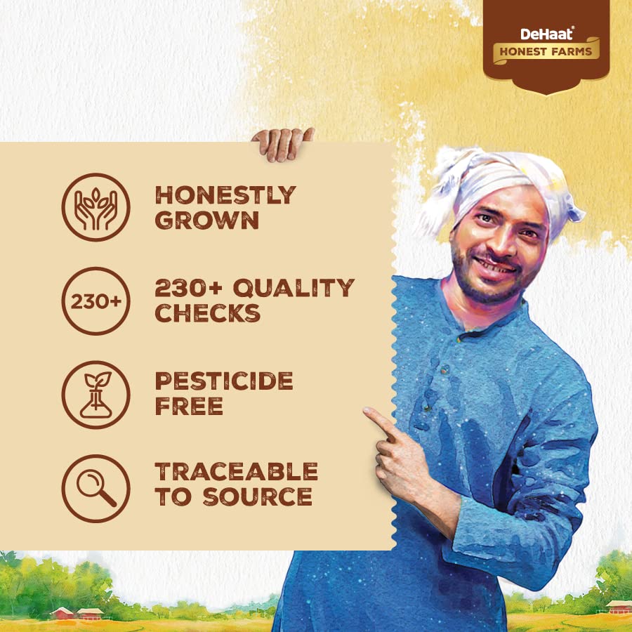 Image of DeHaat Honest Farms Pesticide Free Biryani Basmati Rice 1 KG (Pack of 2)