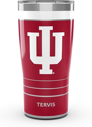 Tervis Traveler Indiana Hoosiers - MVP Triple Insulated Tumbler Travel Cup Keeps Drinks Cold & Hot, 20oz, Stainless Steel