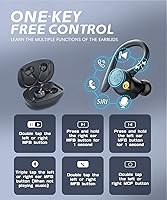 Vista 5 de Wireless Earbud, Bluetooth 5.2 Headphones Sport Wireless Bluetooth Earphones in Ear Noise Cancelling Earbud with Wireless Earbuds with Charging